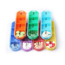 Colorful Pill Organizer Vibrant Design Eco-Friendly Portable Size