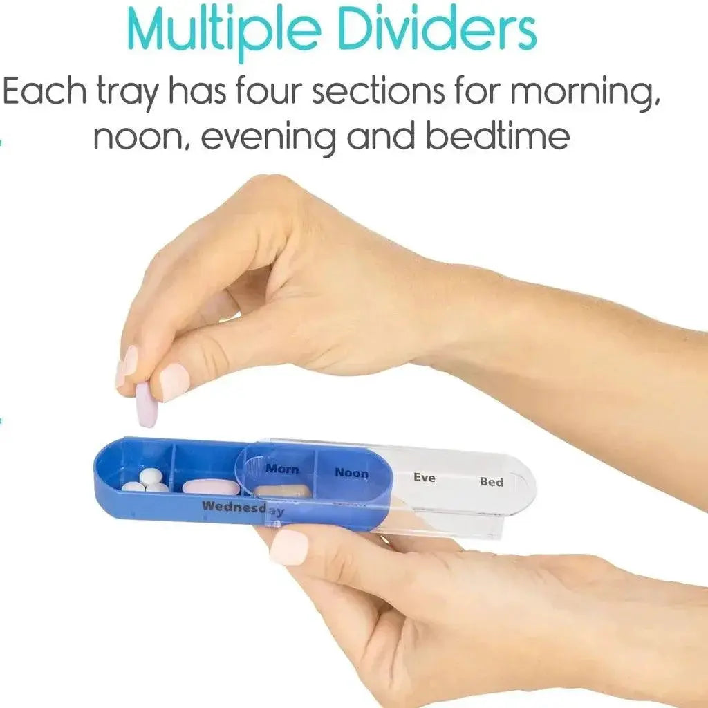 Colorful Pill Organizer Eco Friendly Portable Size