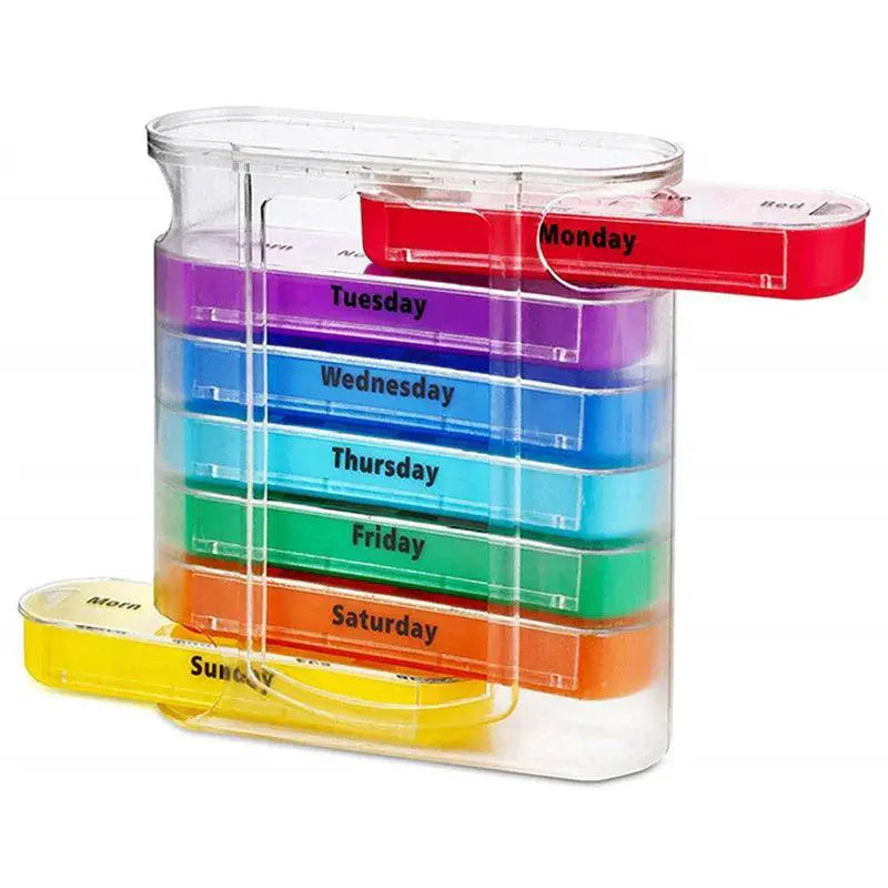 Colorful Pill Organizer Eco Friendly Portable Size