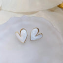 Colorful Pink Heart Hoop Earrings For Women Fashion Jewelry