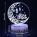 Colorful Remote-Controlled 3D Acrylic LED Night Light for Kids