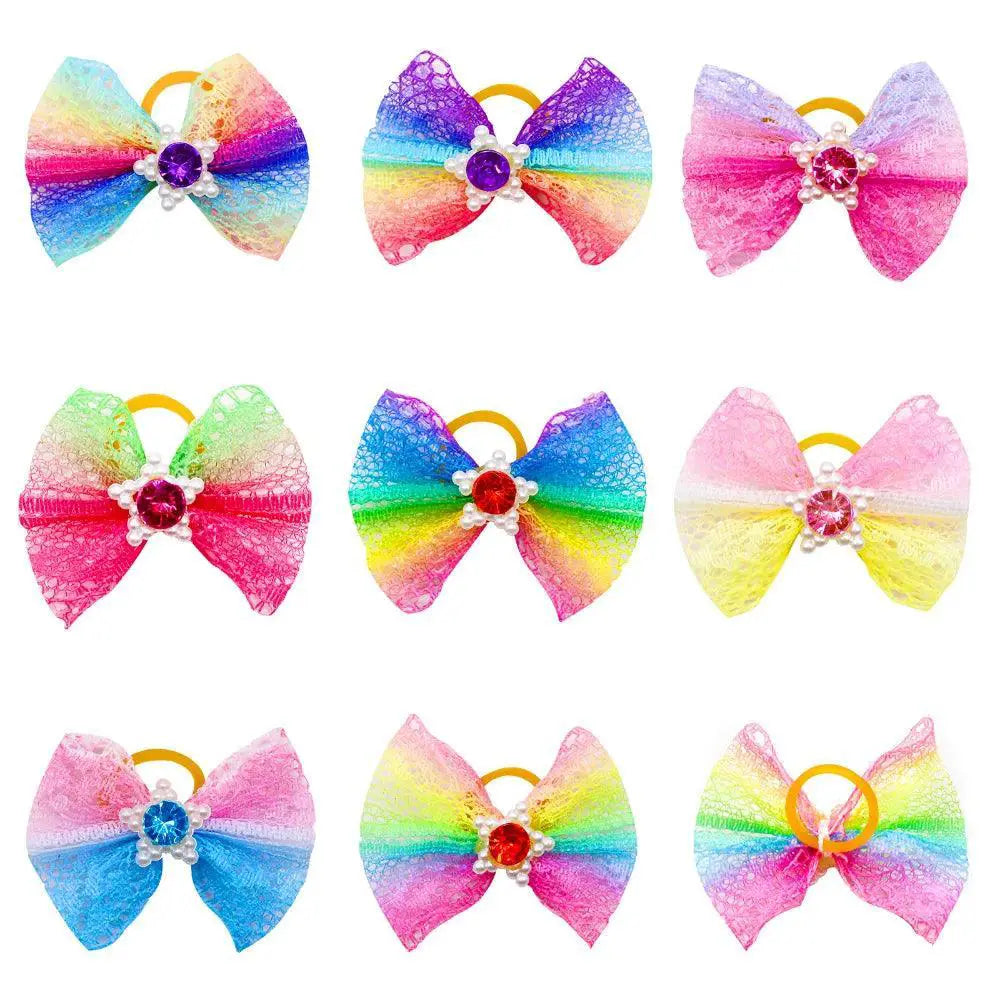 Colorful Small Dog Bows for Stylish Pups Hair Accessories