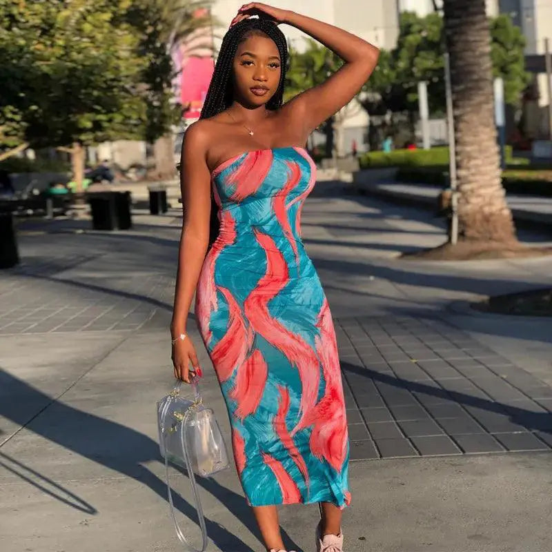 Colorful Tie Dye Maxi Dress Vibrant Summer Fashion Choice