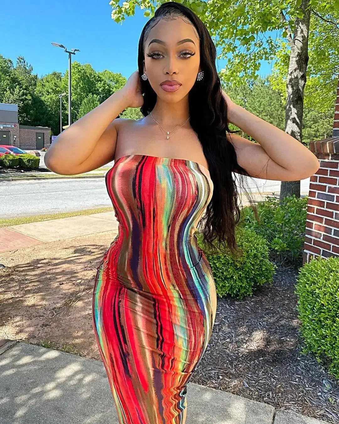 Colorful Tie Dye Maxi Dress Vibrant Summer Fashion Choice