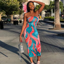 Colorful Tie Dye Maxi Dress Vibrant Summer Fashion Choice