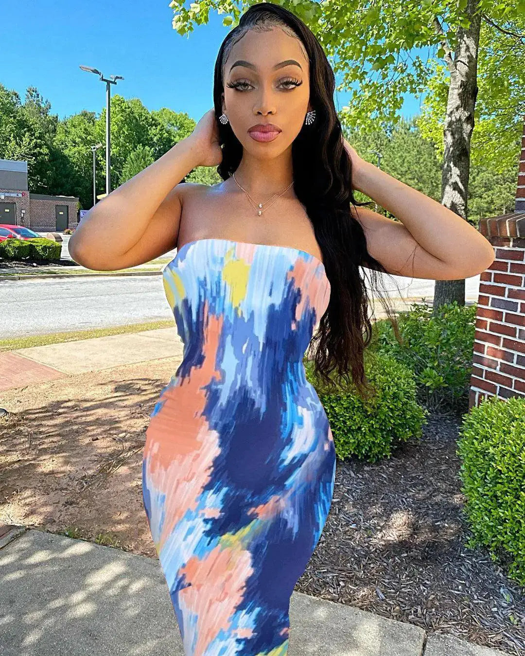 Colorful Tie Dye Maxi Dress Vibrant Summer Fashion Choice
