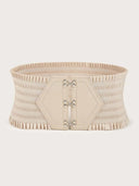 Colorful Triple Buckle Ruffles Belt for Stylish Waist Girdle