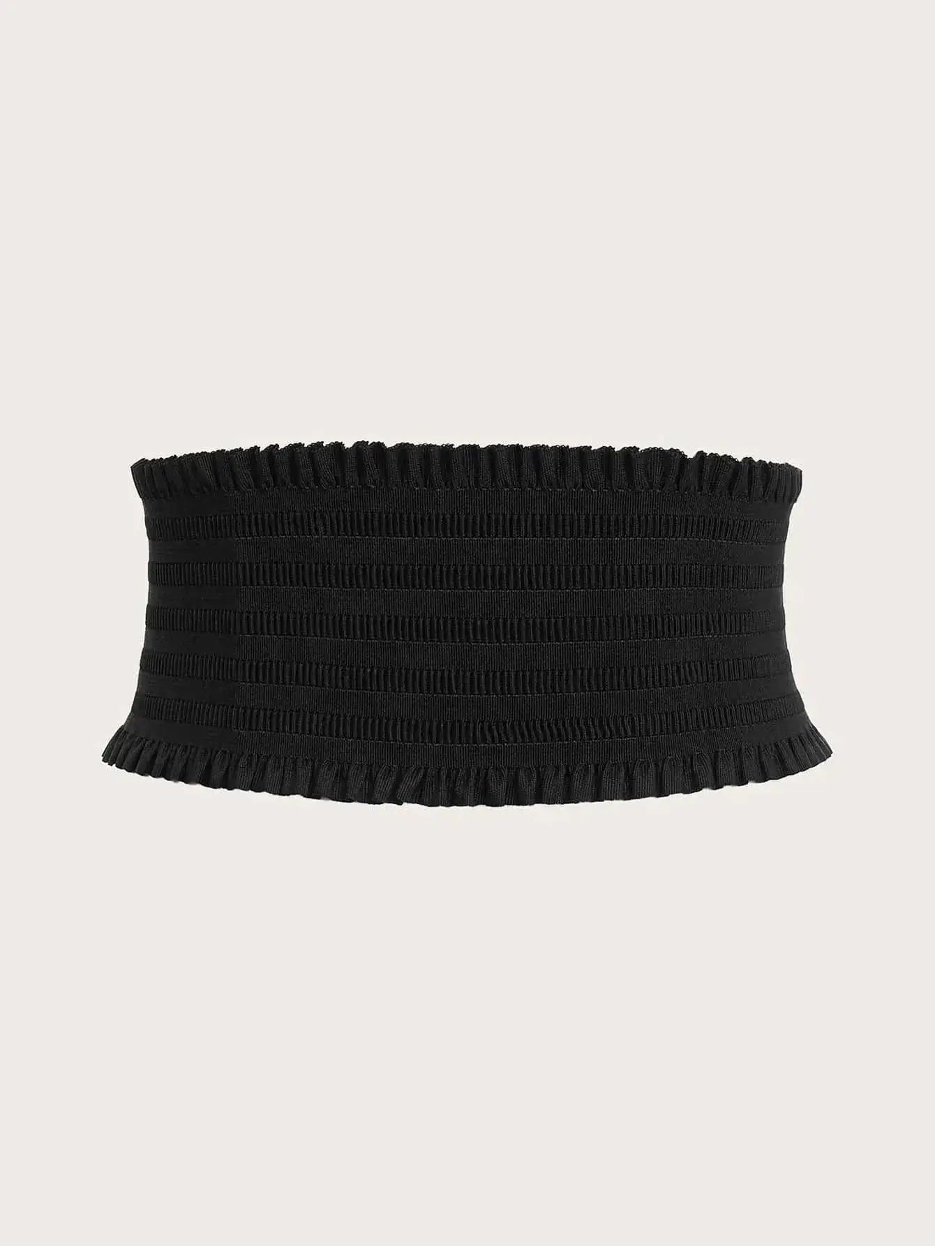 Colorful Triple Buckle Ruffles Belt For Stylish Waist Girdle