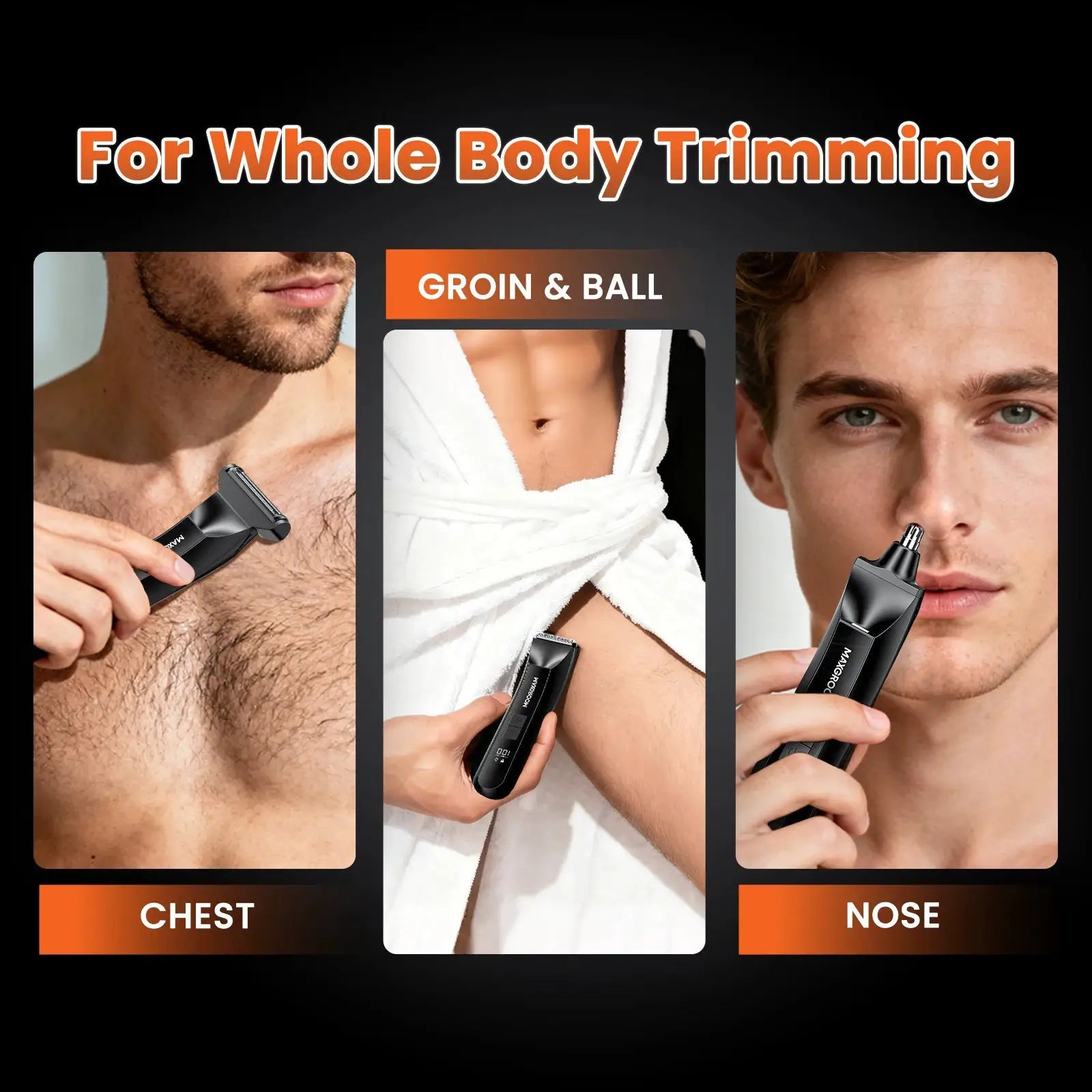 Comfortable Body Hair Trimmer for Men