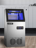 VEVOR 40KG 50KG 60KG 68KG 24H Commercial Ice Maker Machine