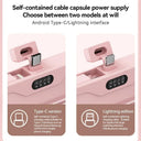 Compact 10000 mAh Fast Charging Power Bank with Built-in Cable