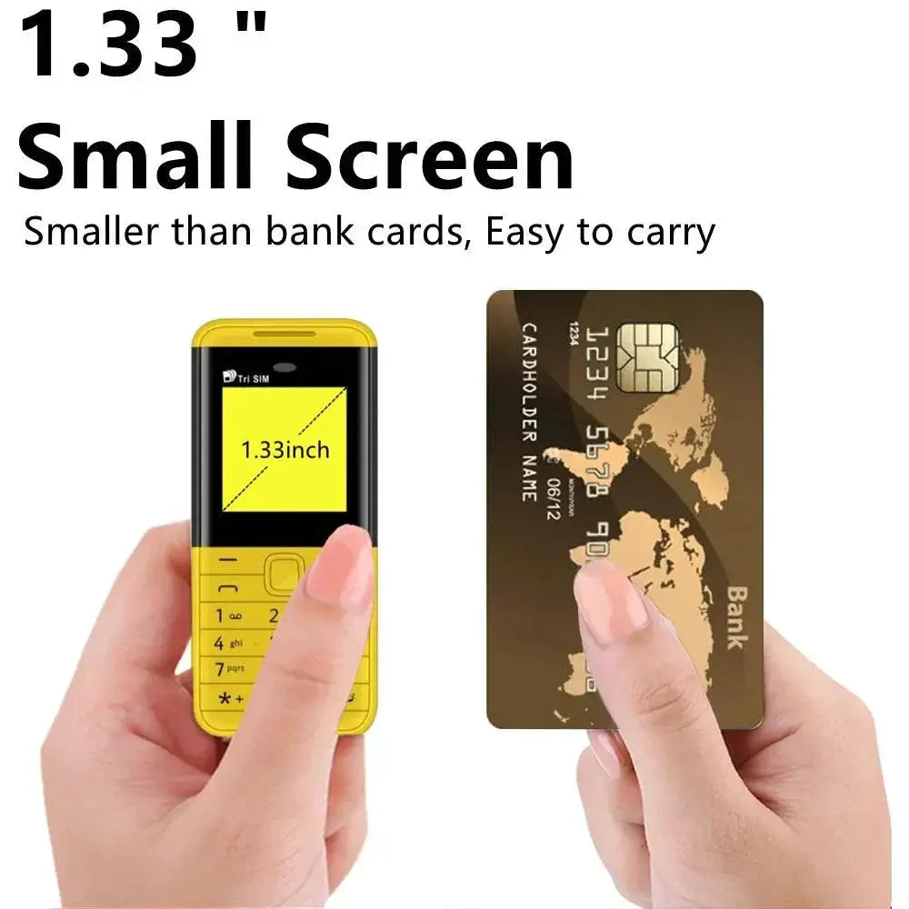 Compact 3 SIM Mini Mobile Phone With Auto Call Recorder