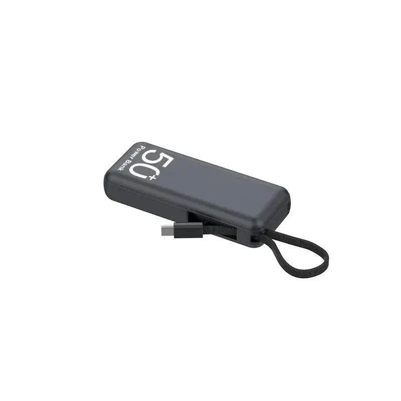 Compact 5000mAh Power Bank With Built in Cable for Devices
