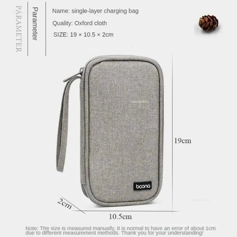 Compact Travel Electronics Organizer Bag Oxford Cloth