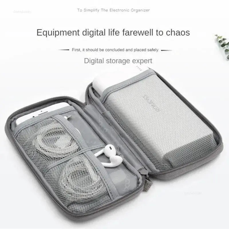 Compact Travel Electronics Organizer Bag Oxford Cloth