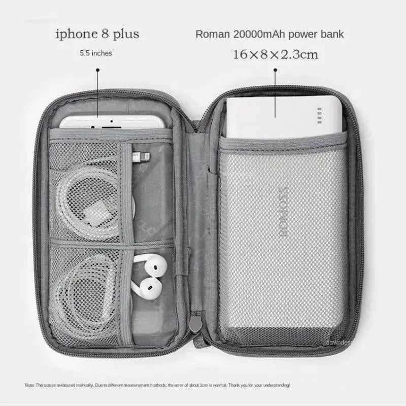 Compact Travel Electronics Organizer Bag Oxford Cloth