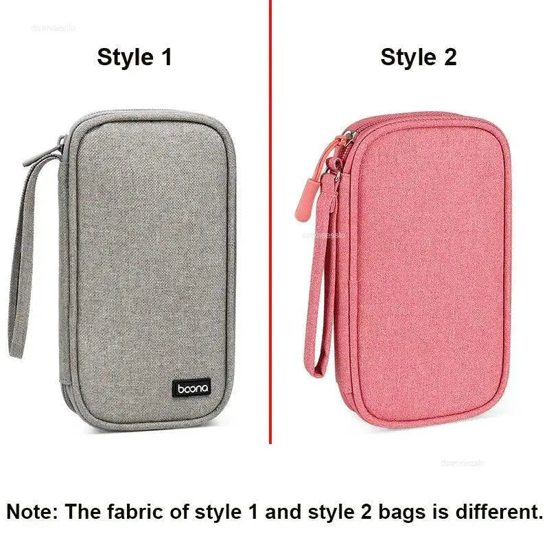 Compact Travel Electronics Organizer Bag Oxford Cloth
