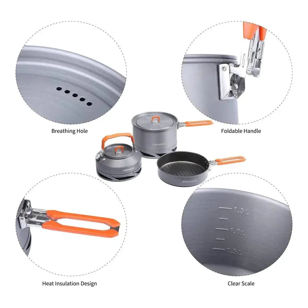 Compact Fire Maple Camping Cookware Set With Heat Exchanger