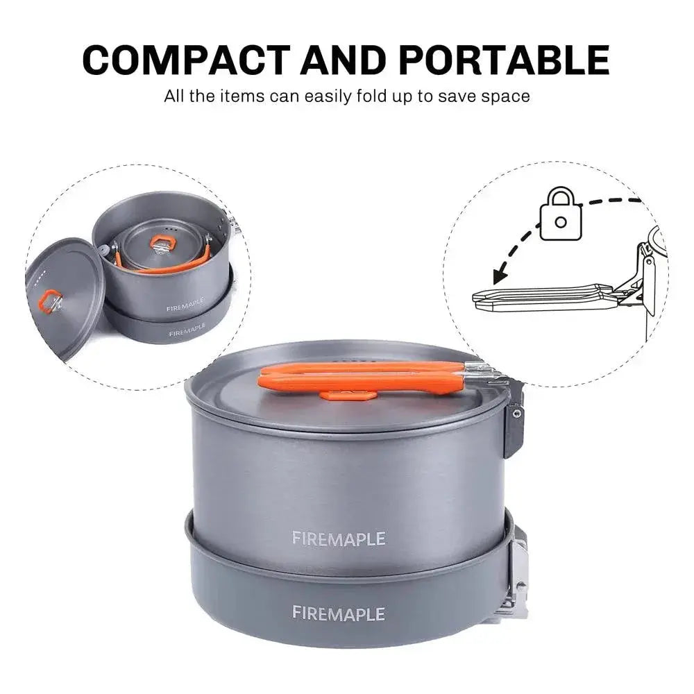 Compact Fire Maple Camping Cookware Set With Heat Exchanger