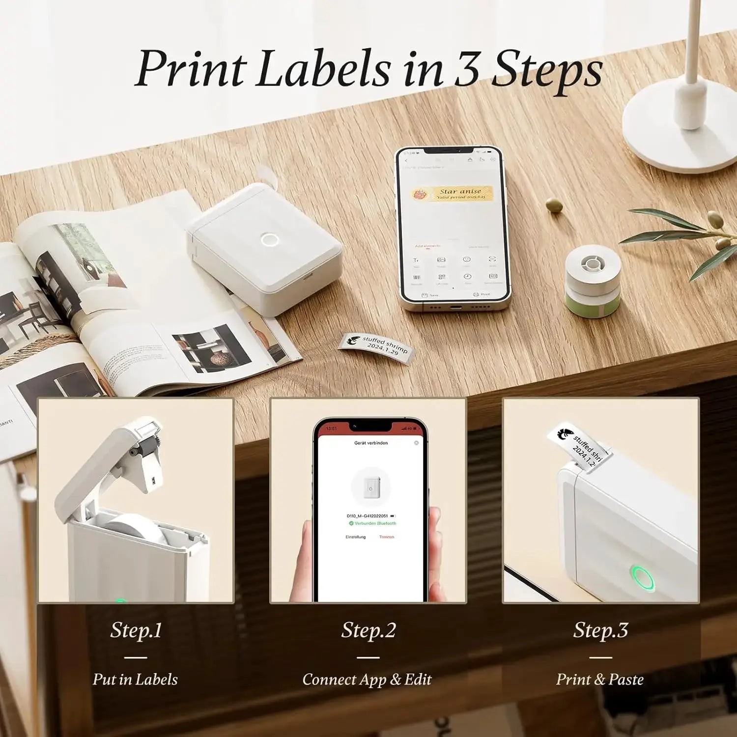 Compact Label Printer for On The Go