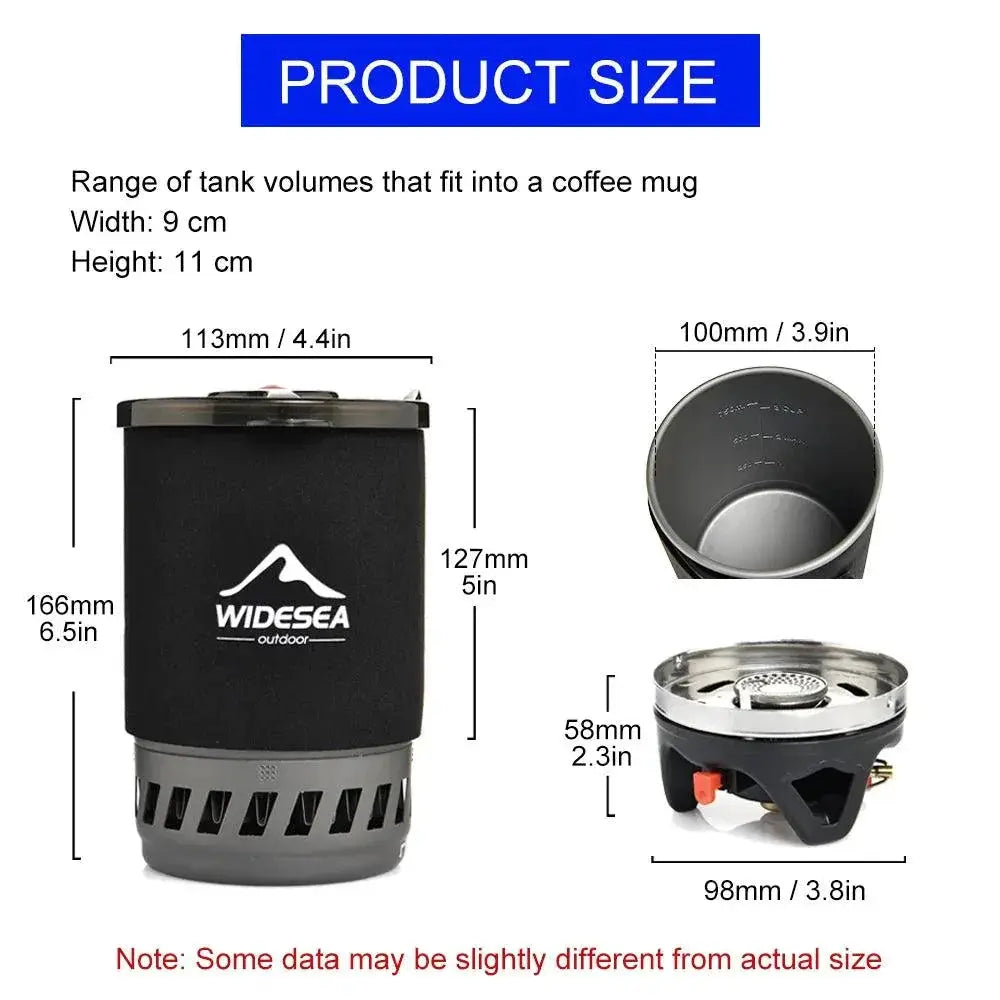 Compact Outdoor Camping Cooking Set With Gas Stove Kit