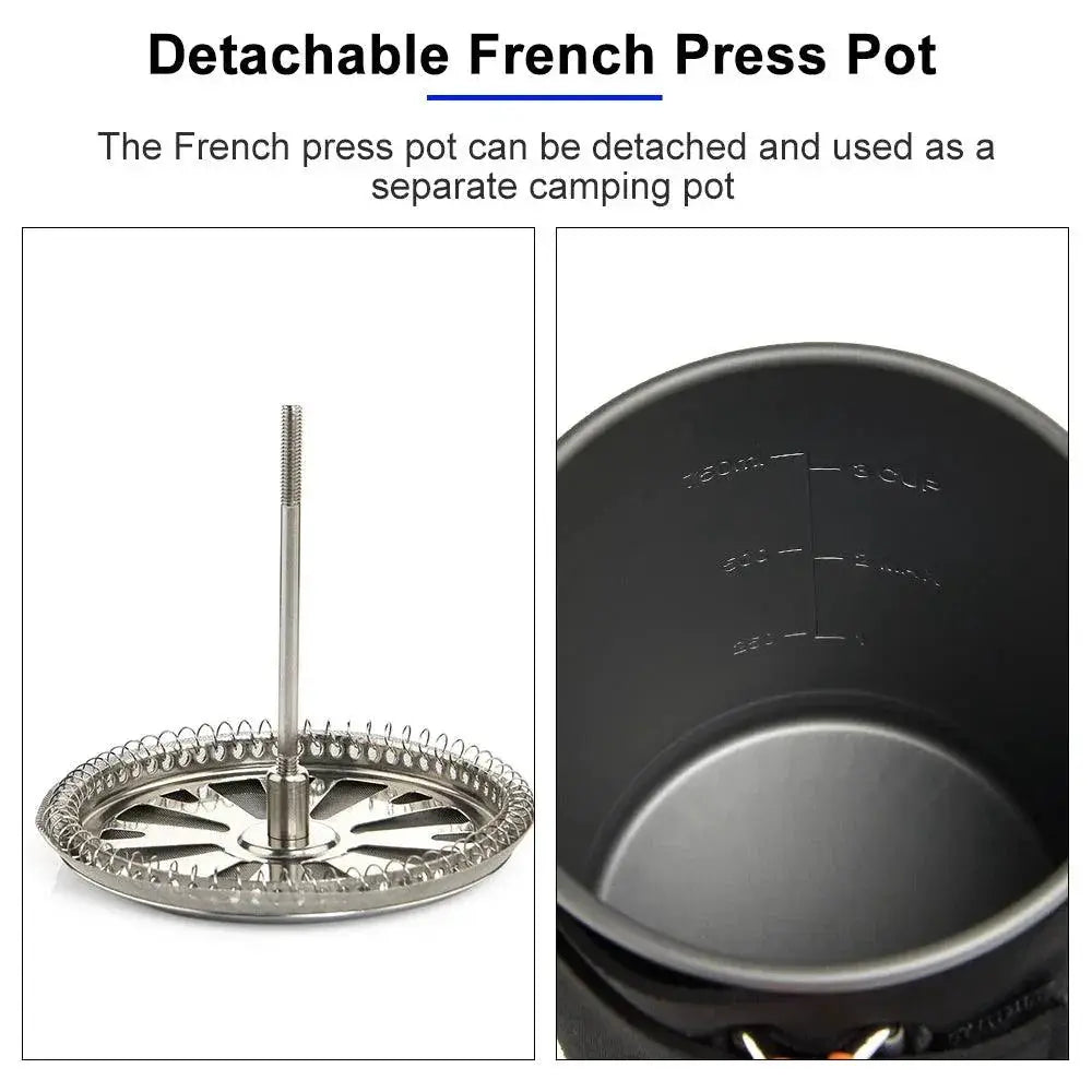 Compact Outdoor Camping Cooking Set With Gas Stove Kit