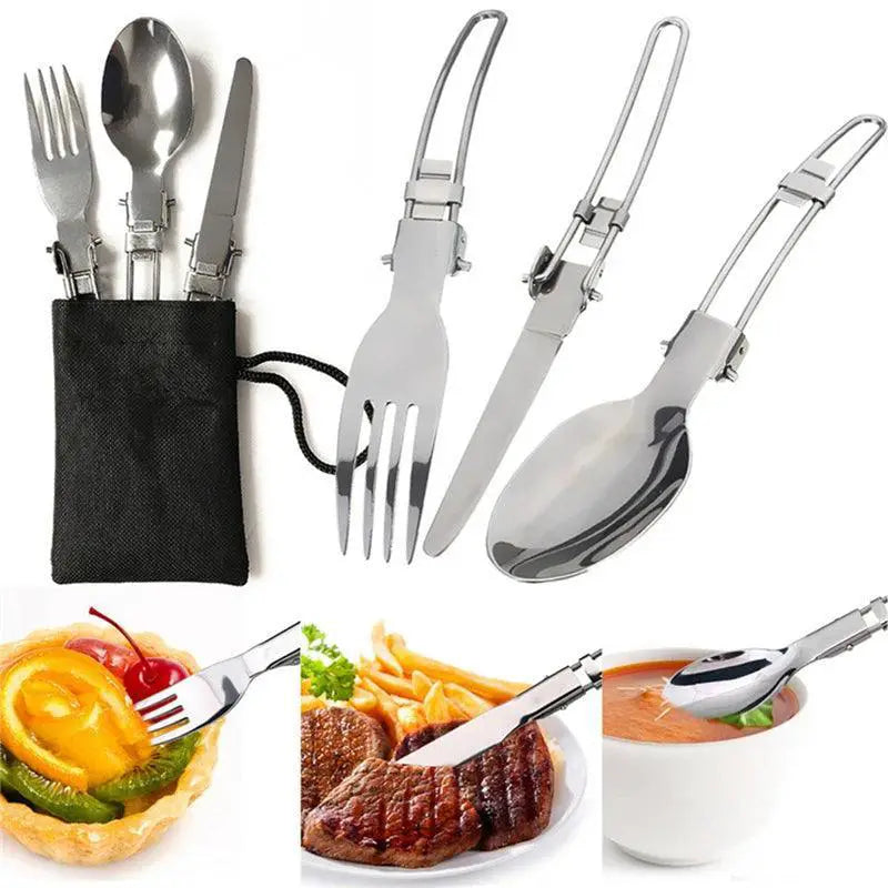 Compact Outdoor Cooking Set With Mini Gas Stove Utensils