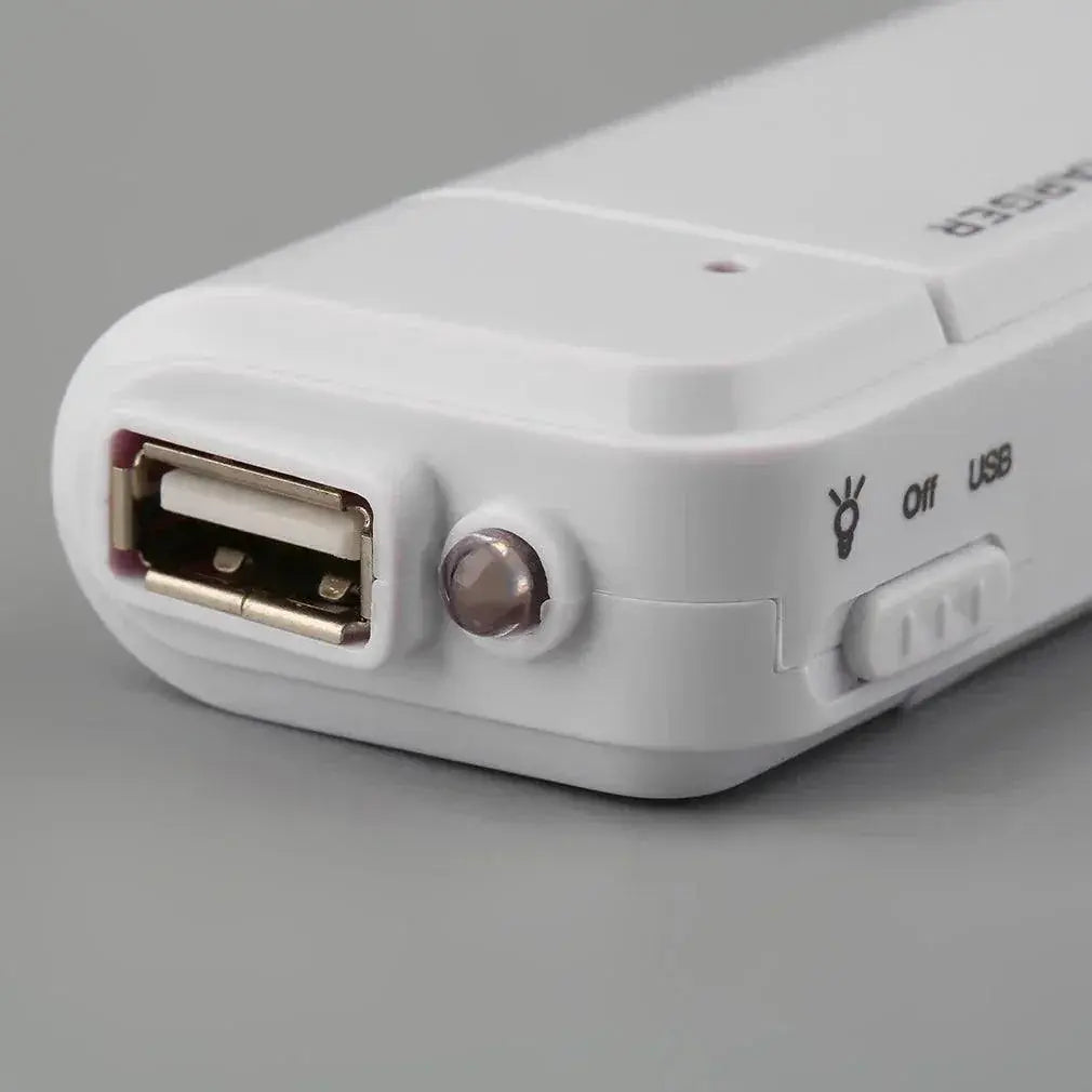 Compact USB AA Battery Power Bank Emergency Charger White
