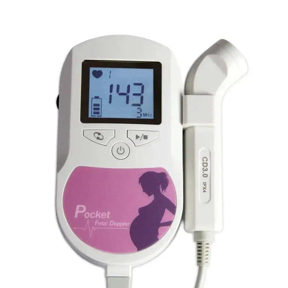 Contec Pink Fetal Doppler Heart Monitor For Baby Heartbeat