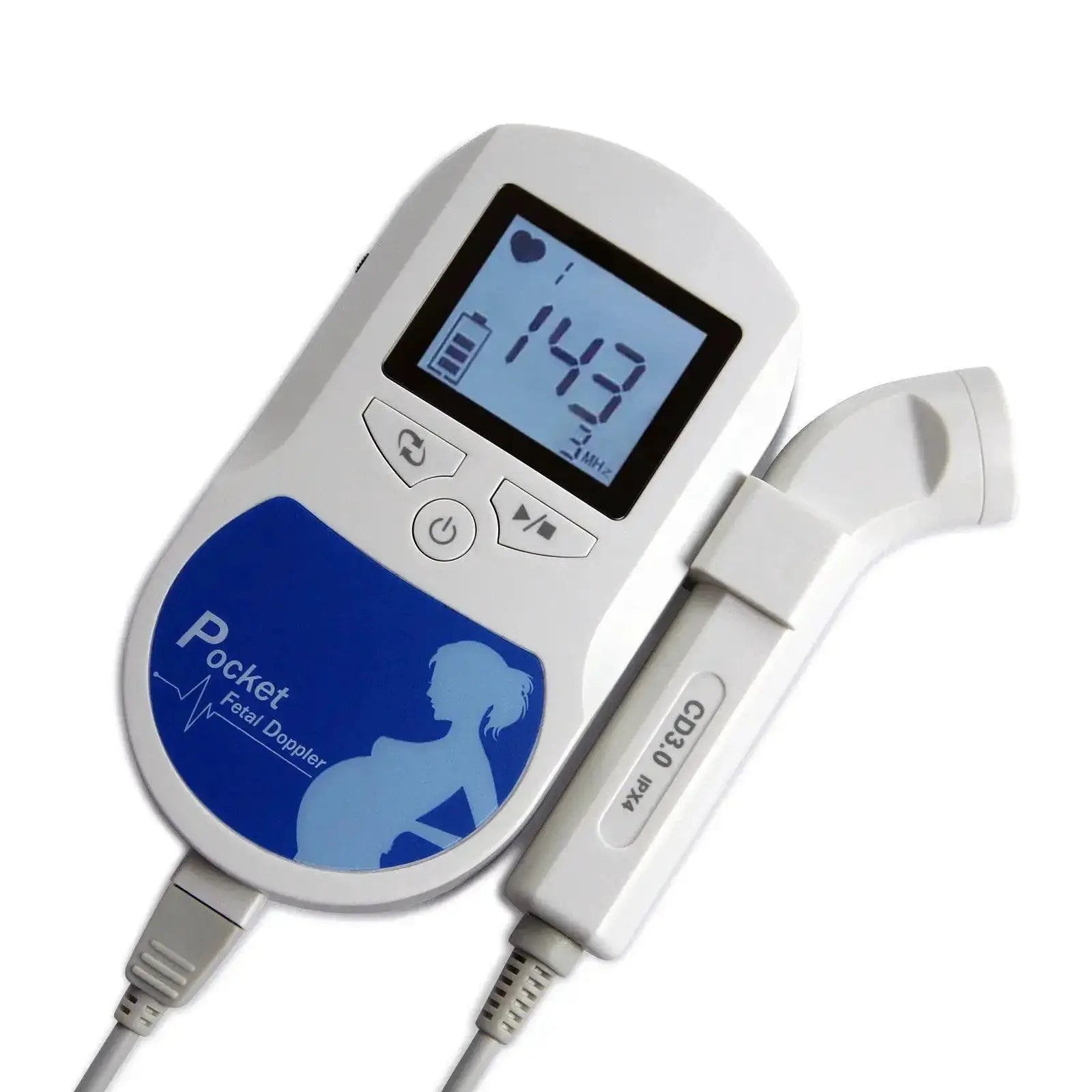 Contec Pink Fetal Doppler Heart Monitor For Baby Heartbeat