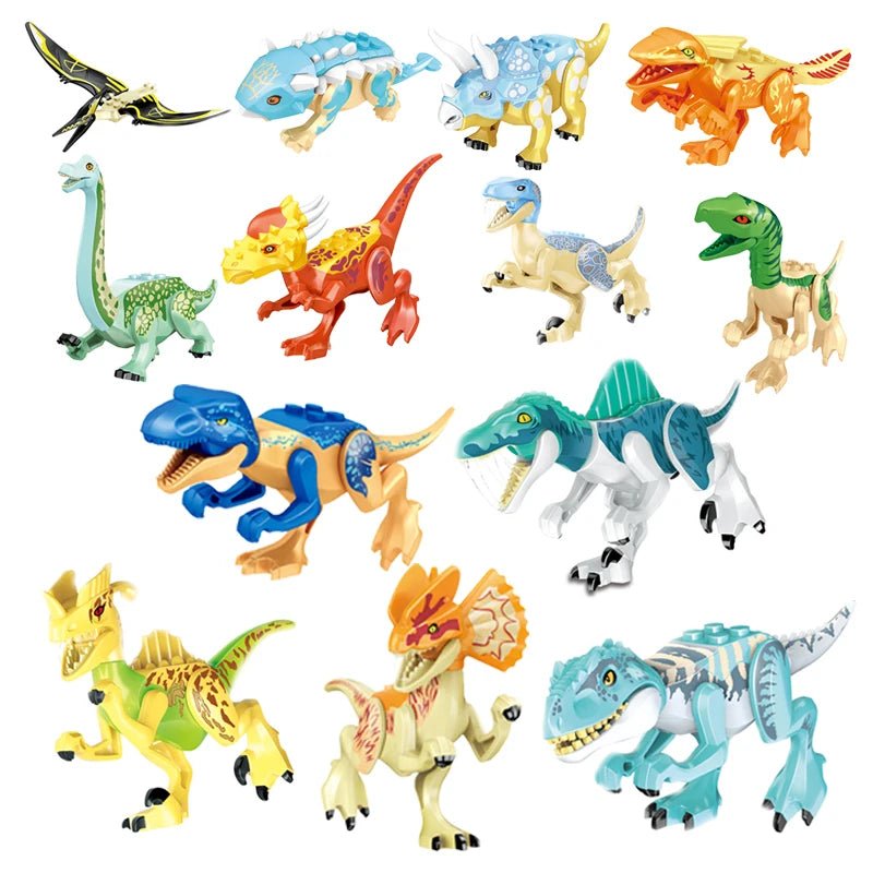 Cool Jurassic Dino World Blocks Kit - Lego Compatible Dino Figures for Kids Gift