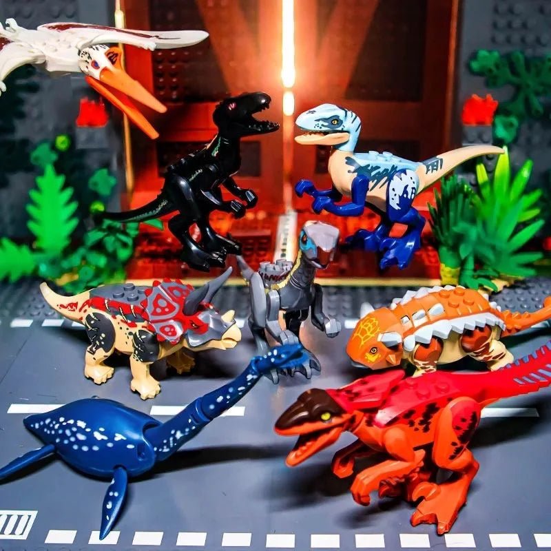 Cool Jurassic Dino World Blocks Kit - Lego Compatible Dino Figures for Kids Gift