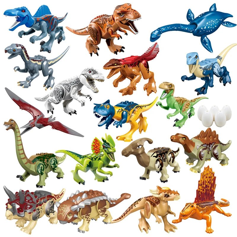 Cool Jurassic Dino World Blocks Kit - Lego Compatible Dino Figures for Kids Gift
