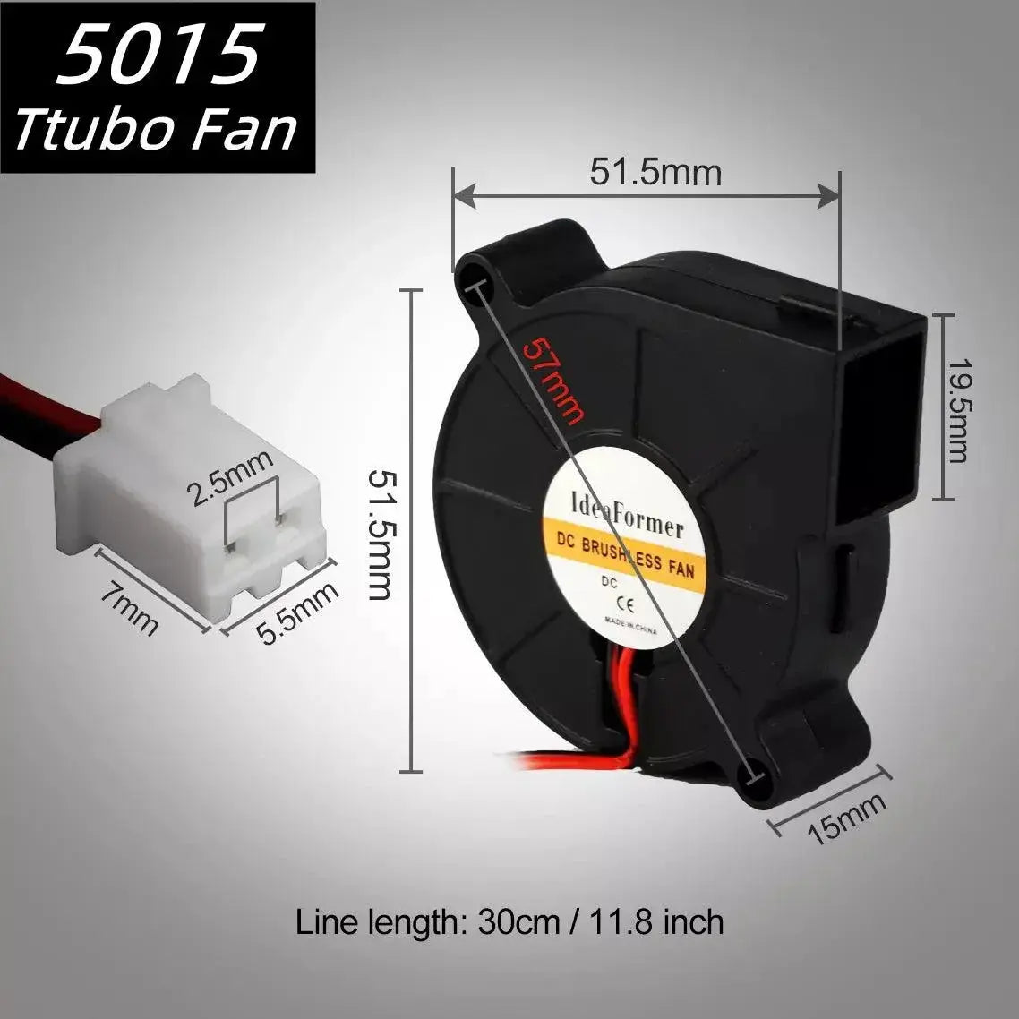 Cooling Turbo Brushless Fan for 3D Printing Performance