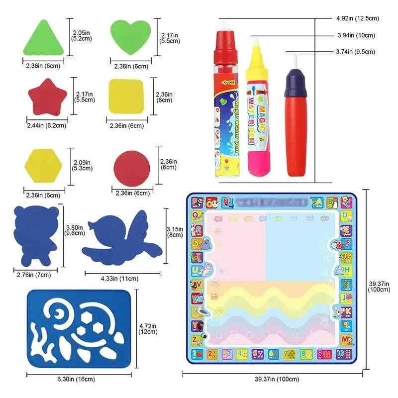 Coolplay Water Drawing Mat For Kids Non Toxic Doodle Fun