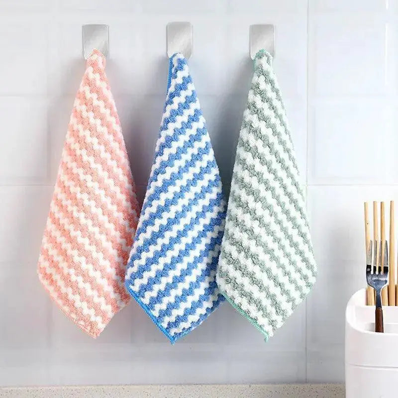 Coral Fleece Kitchen Cloths Oil Resistant Absorbent