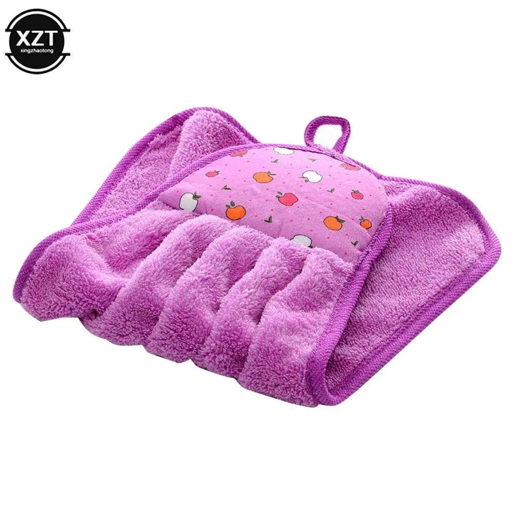 Coral Velvet Hand Towel Microfiber Cloth Soft Absorbent
