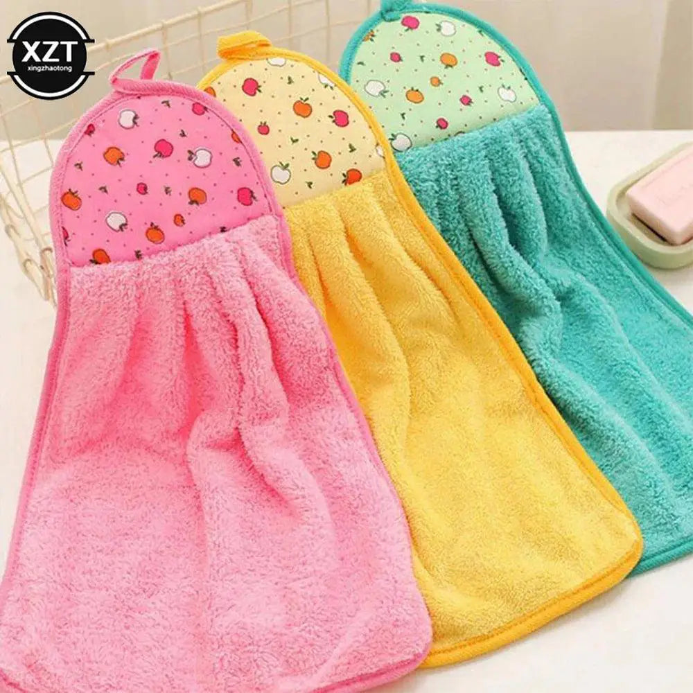 Coral Velvet Hand Towel Microfiber Cloth Soft Absorbent