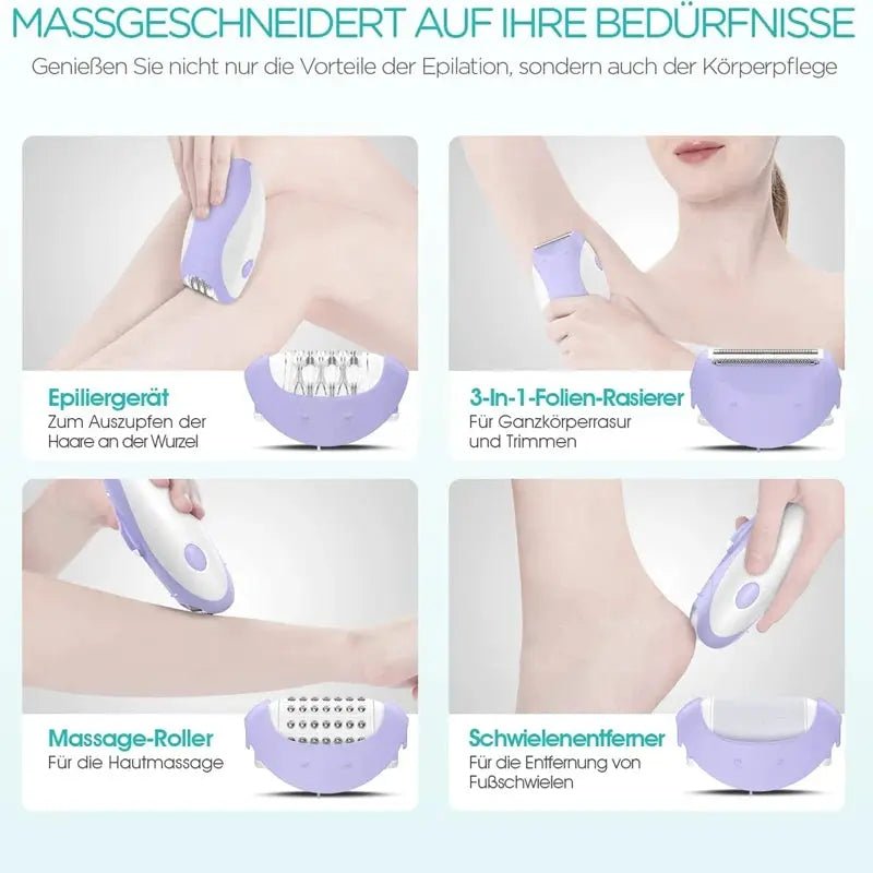 Cordless 4in1 Epilator Kit for Women