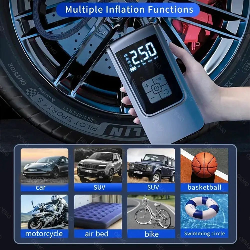 Cordless Car Air Pump for Road Tires