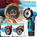 Cordless Electric Angle Grinder 9500rpm Handheld Tool