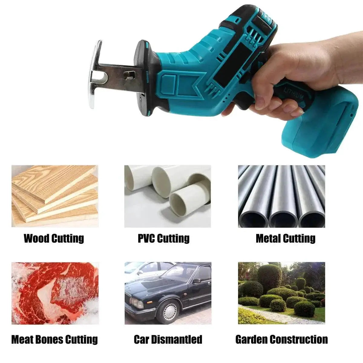 Cordless Reciprocating Saw for Wood and Metal Cutting Tool