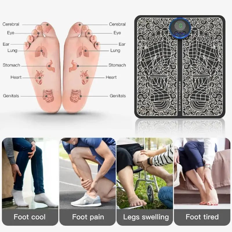 Cordless EMS Foot Massager Pad for Feet