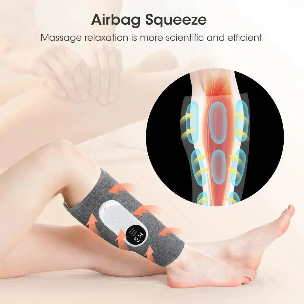 Cordless Leg Massager With Air Compression And Heat Therapy