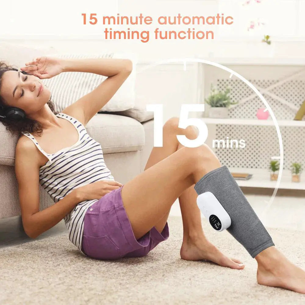 Cordless Leg Massager With Air Compression And Heat Therapy
