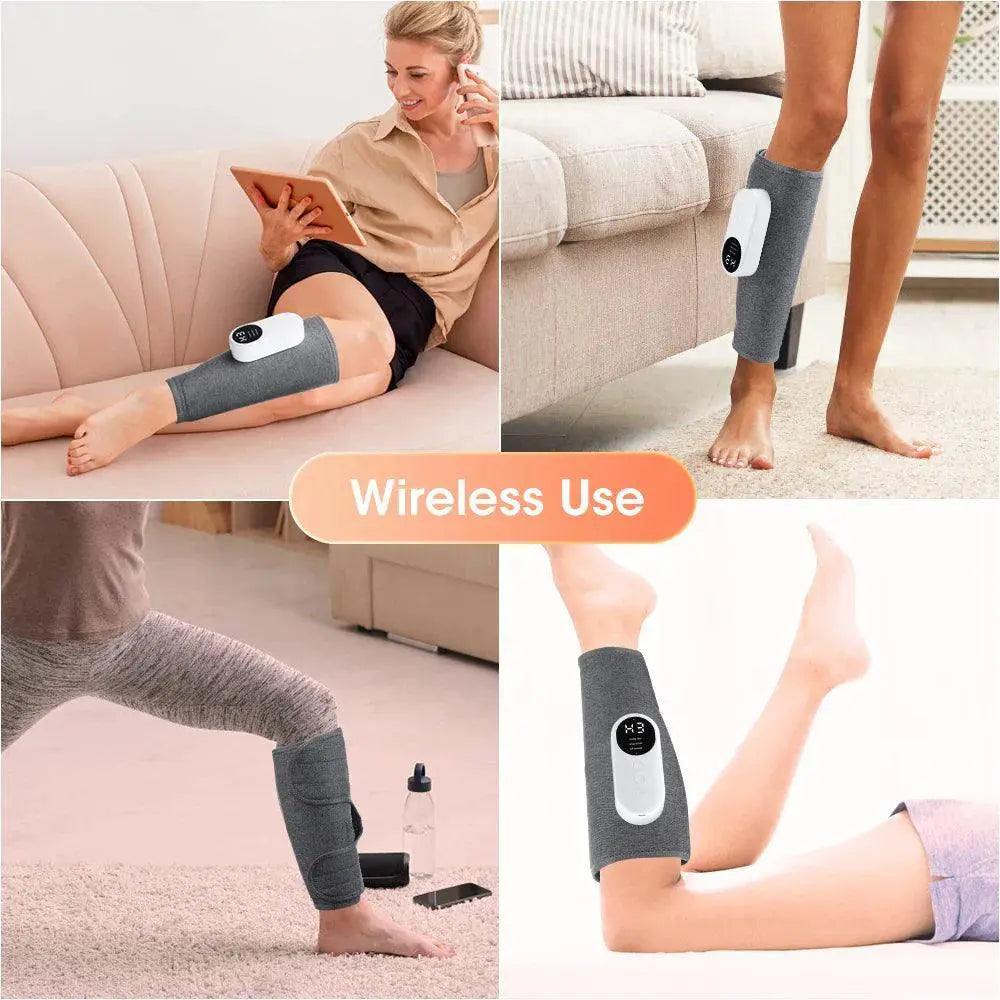 Cordless Leg Massager With Air Compression And Heat Therapy