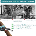 Cordless Mini Chainsaw 6-Inch with 2.0Ah Battery Easy Use