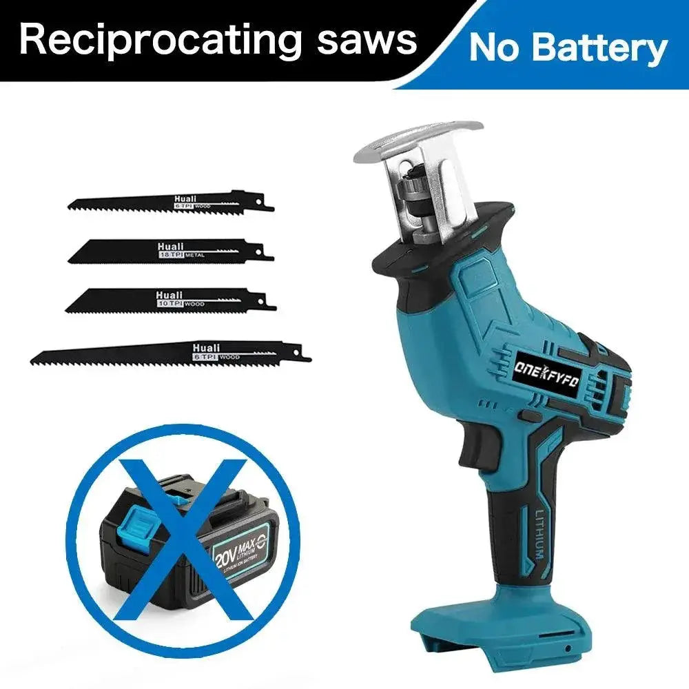 Cordless Reciprocating Saw Adjustable Speed Power Tool Kit