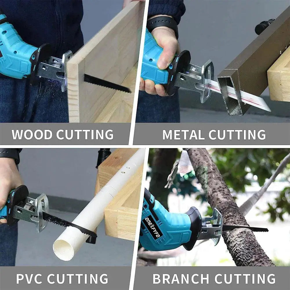 Cordless Reciprocating Saw Adjustable Speed Power Tool Kit
