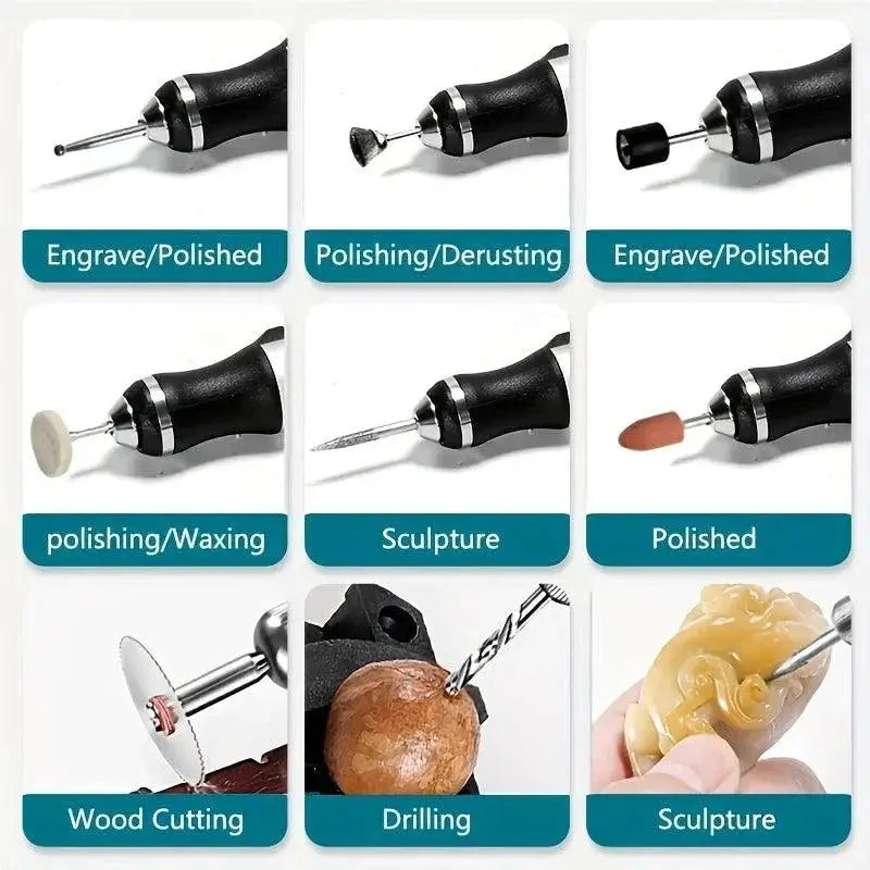 Cordless USB Rotary Tool Kit For Woodworking And Engraving